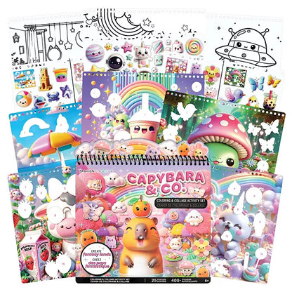 Capybara Coloring & Collage Activity Set Fashion Angels