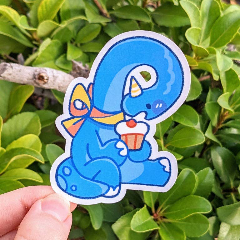 Dino Party Stickers: Pink Pterodactyl