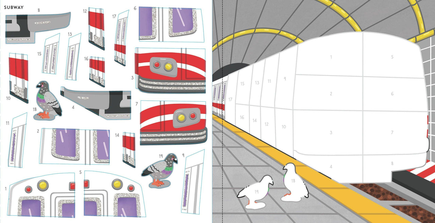 My First Color-By-Sticker Book Cars, Trucks, & Trains
