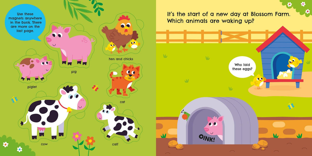 Farm Animals Magnet Book : Usborne