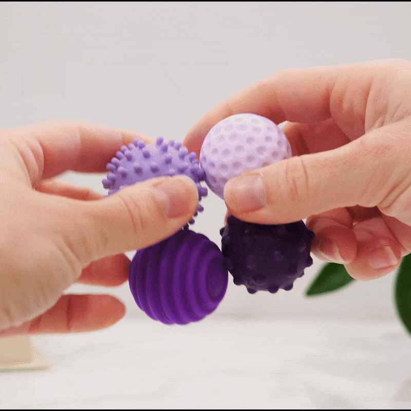 Silicone Magnetic Fidget Balls: Sapphire / 4 Pack
