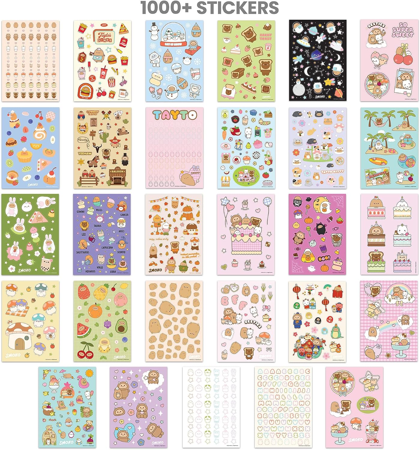 SMOKO 1000+ Sticker Book Fashion Angels