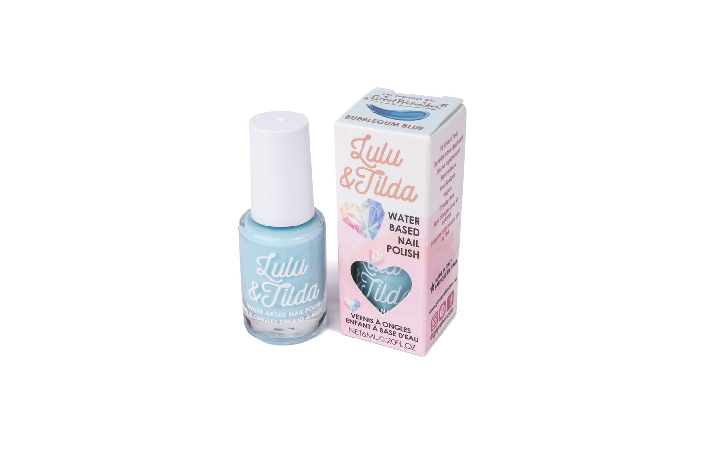 Bubblegum Blue Washable Nail Polish