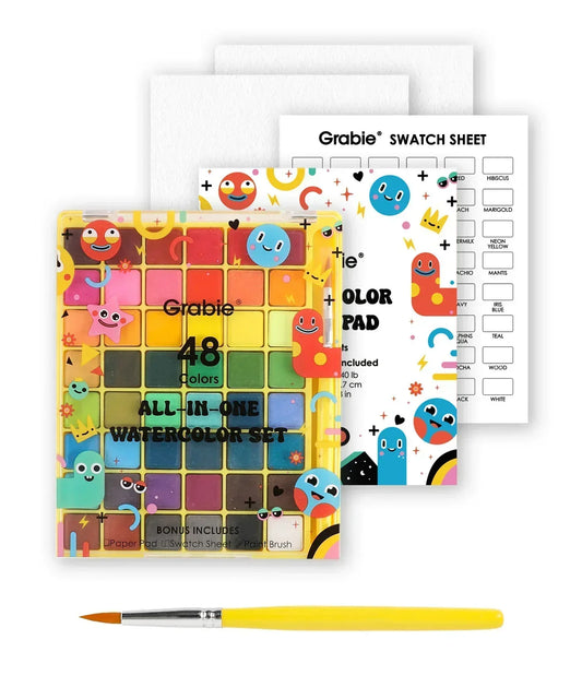 All-In-One Watercolor Set of 48 Grabie