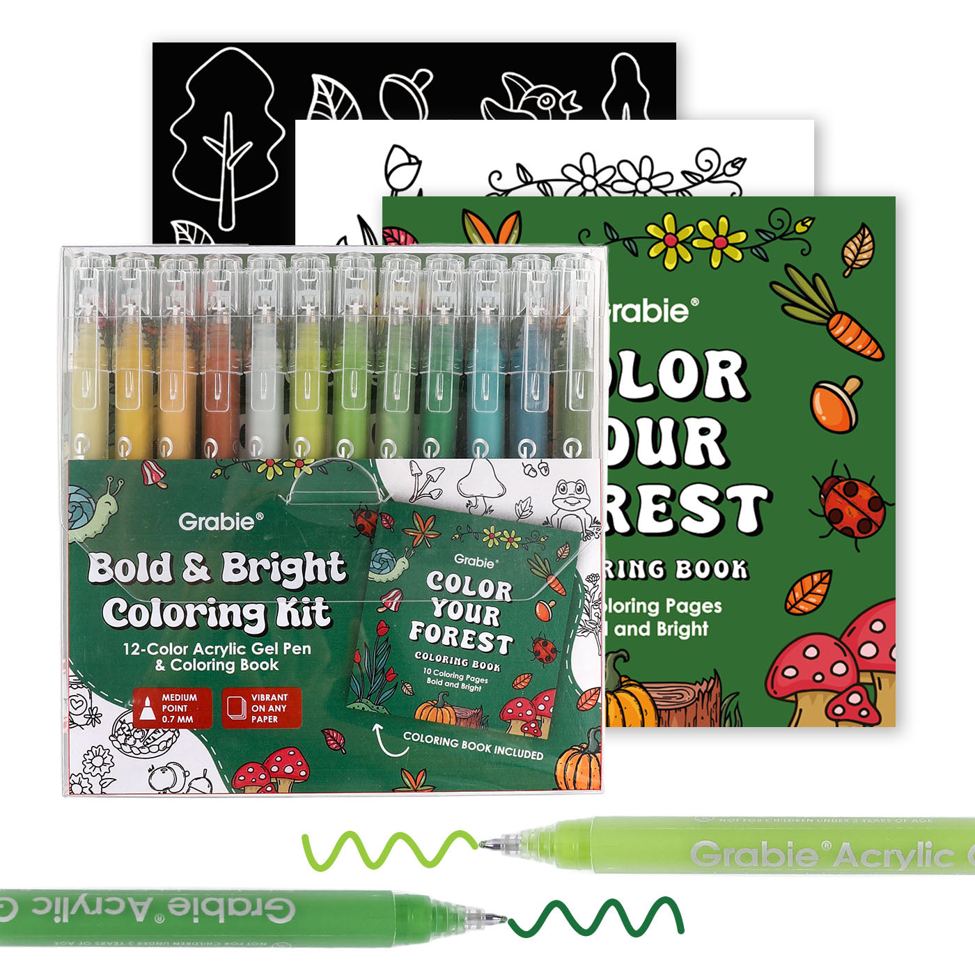 Bold & Bright Coloring Kit - Forest Color
