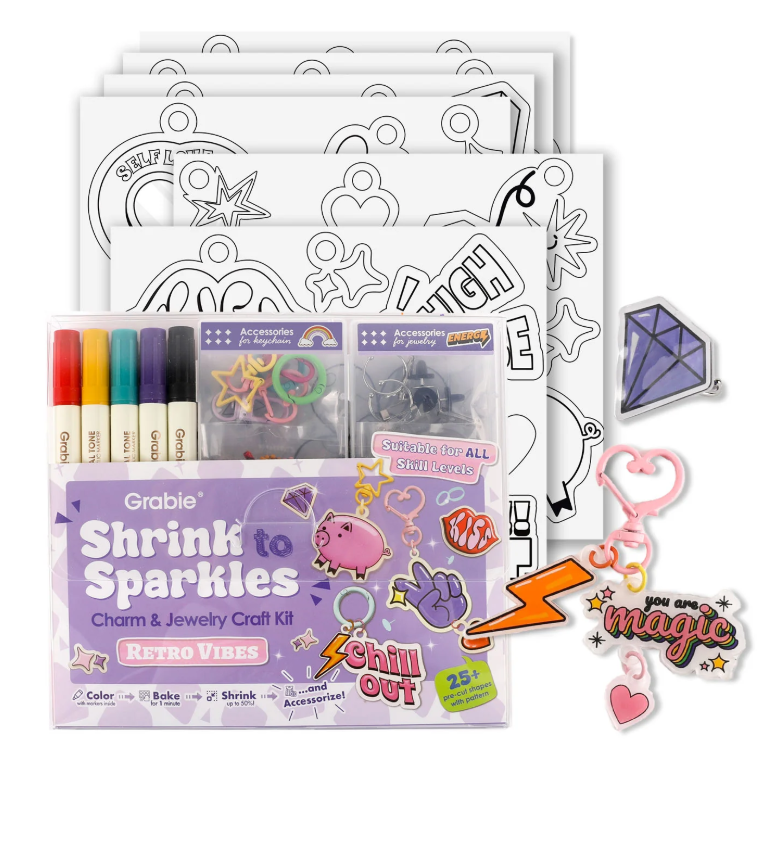 Shrink To Sparkles Craft Kit - Retro Vibes