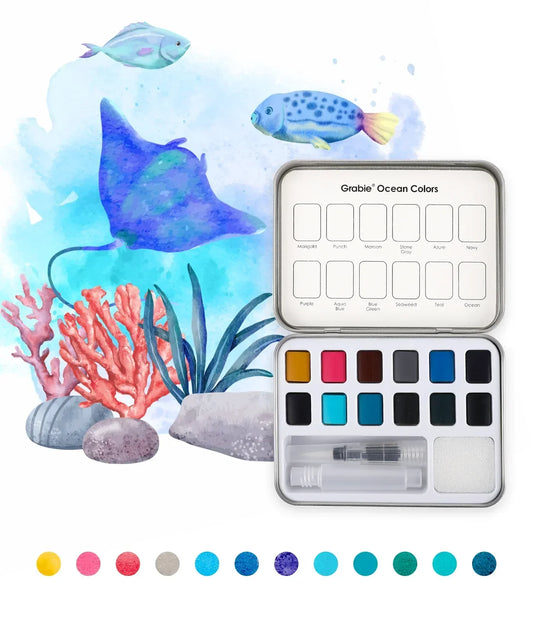 Watercolor Pocket Set, Ocean Colors Grabie