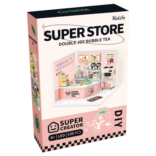Double Joy Bubble Tea DIY Miniature House Kit