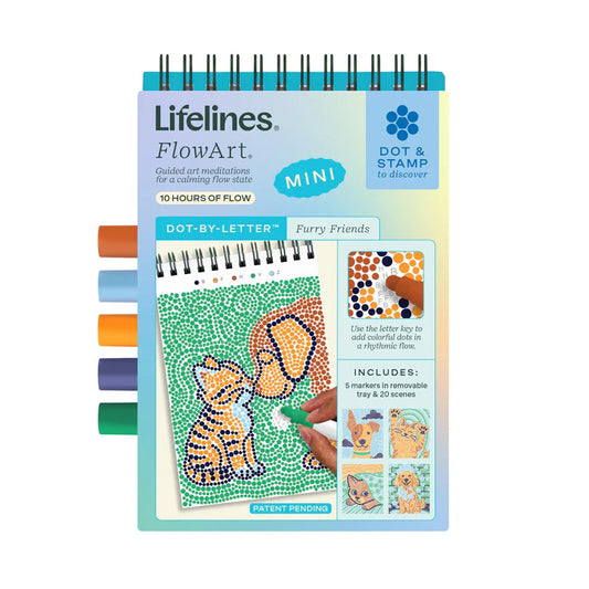 FlowArt Mini: Dot-By-Letter, Furry Friends Lifelines
