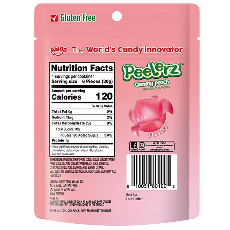 Amos Peelerz Gummy Peach