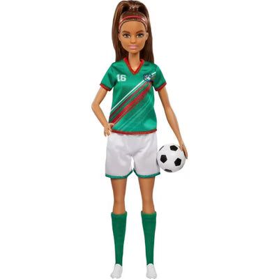 Barbie Soccer Doll Green Uniform