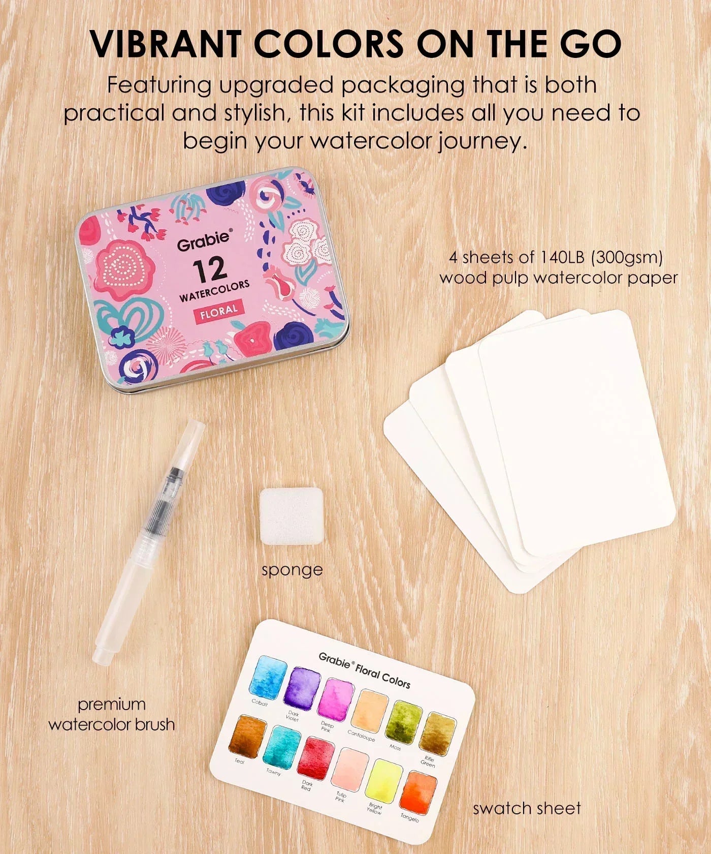 Watercolor Pocket Set, Floral Colors Grabie