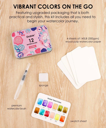 Watercolor Pocket Set, Floral Colors Grabie