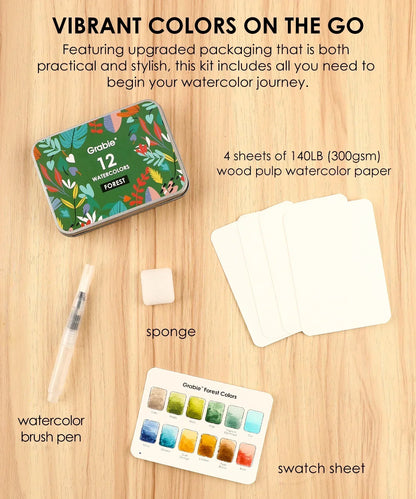 Watercolor Pocket Set, Forest Colors Grabie