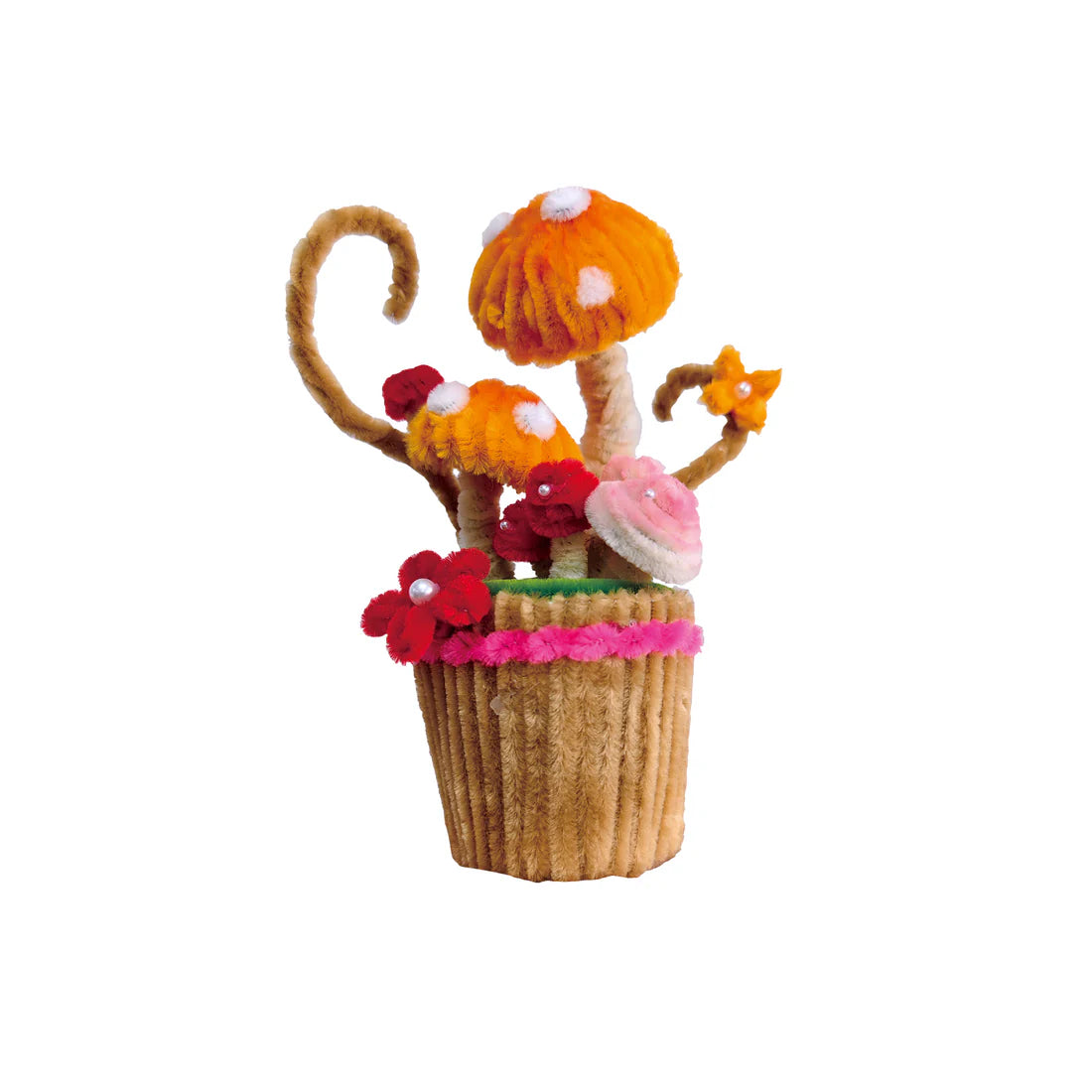 DIY Chenille Mushroom Cupcake Kit