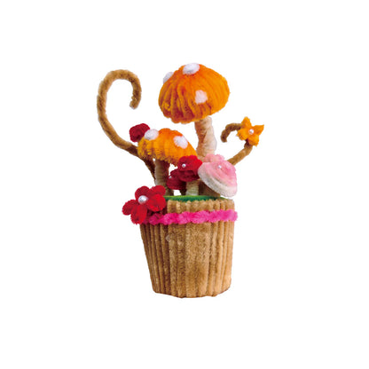 DIY Chenille Mushroom Cupcake Kit