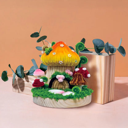 DIY Chenille Mushroom House