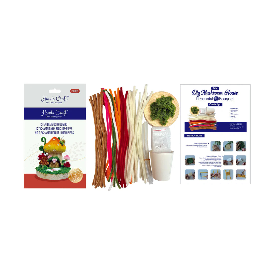 DIY Chenille Mushroom House