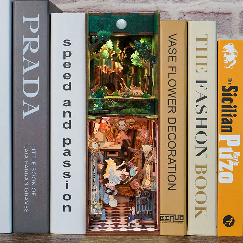 DIY Bookend: Alice's Adventure