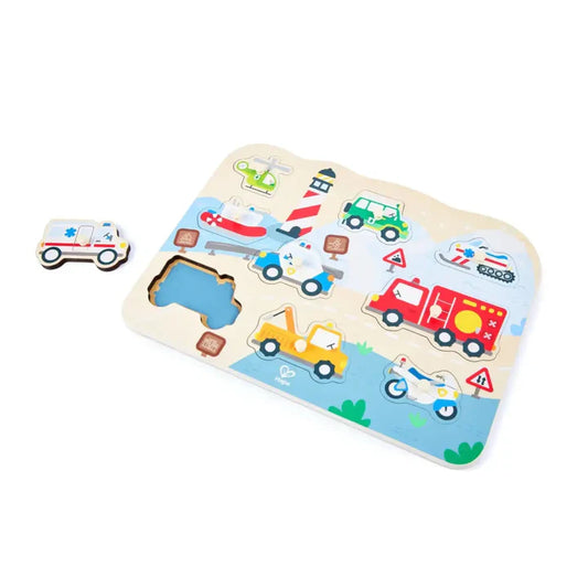 Emergency Vehicles Peg Puzzle Hape