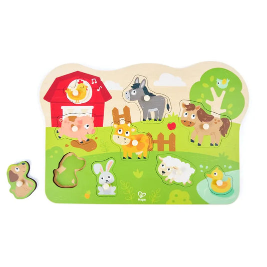 Farm Animals Peg Puzzle Hape