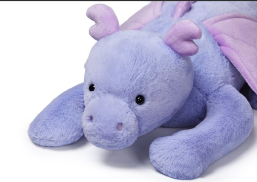 McHugs Violet Blue Lazy Dragon Weighted Plush 55cm