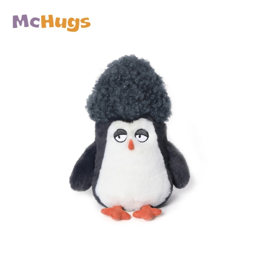 McHugs Afro Hair PenguinWeighted Plush Animal 18cm