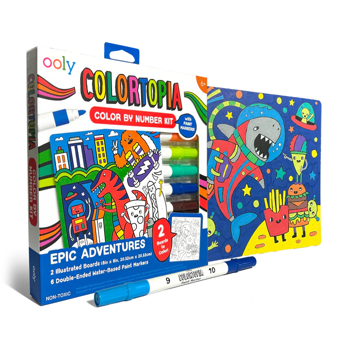 Colortopia Color By Number Kit Epic Adventures