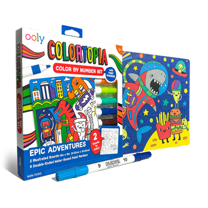 Colortopia Color By Number Kit Epic Adventures
