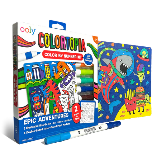 Colortopia Color By Number Kit Epic Adventures