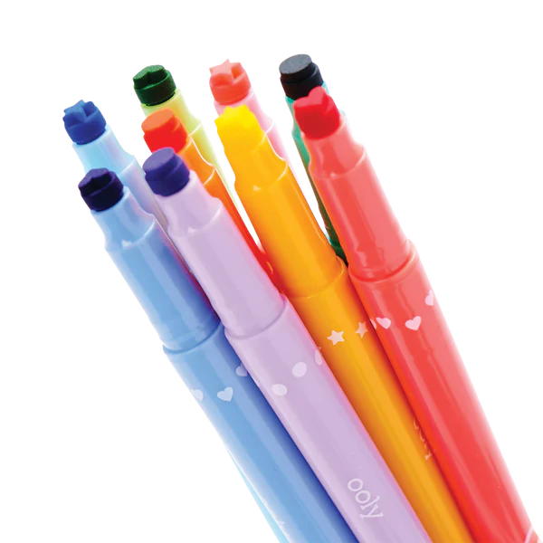 Confetti Stamp Double Ended Markers Ooly