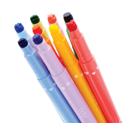 Confetti Stamp Double Ended Markers Ooly