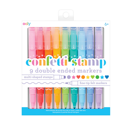 Confetti Stamp Double Ended Markers Ooly