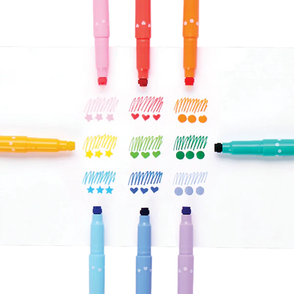 Confetti Stamp Double Ended Markers Ooly