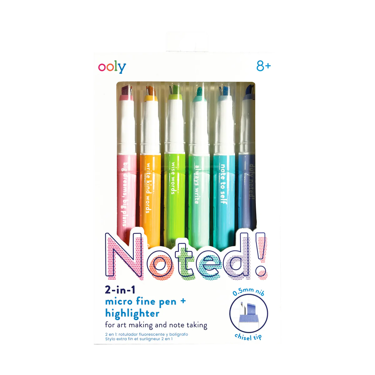 Noted Micro Fine Pen & Highlighter Ooly