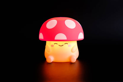 Mushi Ambient Mushroom Night Light - Squishy Silicone USB-C: Blue