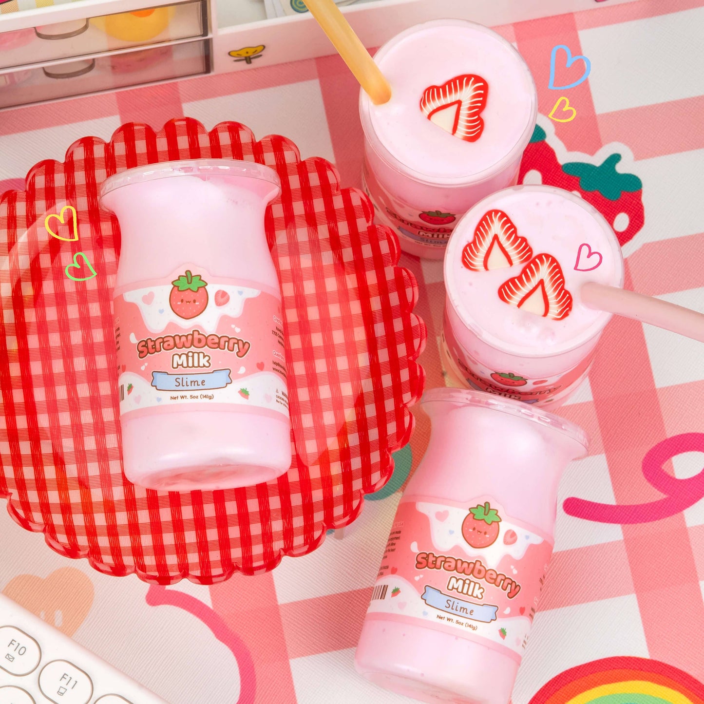 Strawberry Milk Glossy Slime