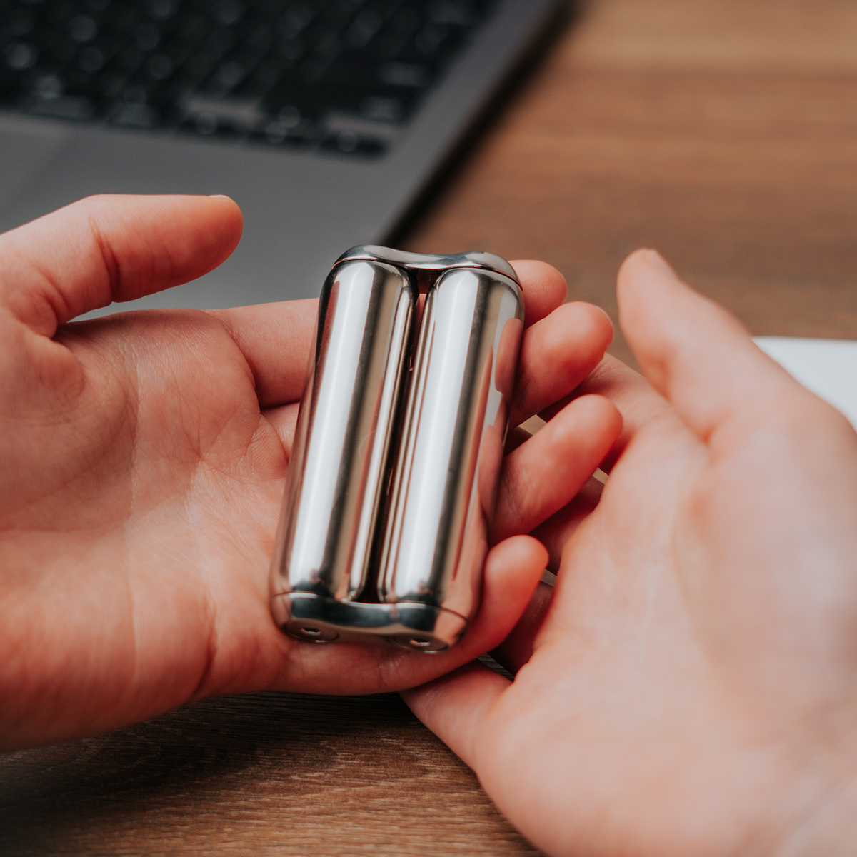 Stainless Steel Fidget Roller: Silver / Full