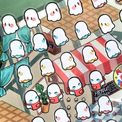 Ghost Cafe Room Sticker Sheet!