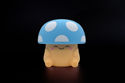 Mushi Ambient Mushroom Night Light - Squishy Silicone USB-C: Blue