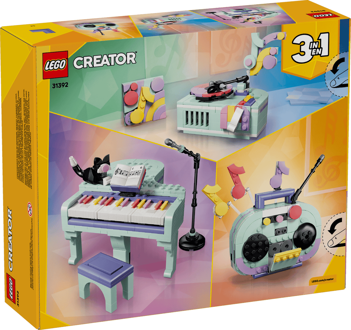 LEGO 3 in 1 Music Decor Piano With Cat
