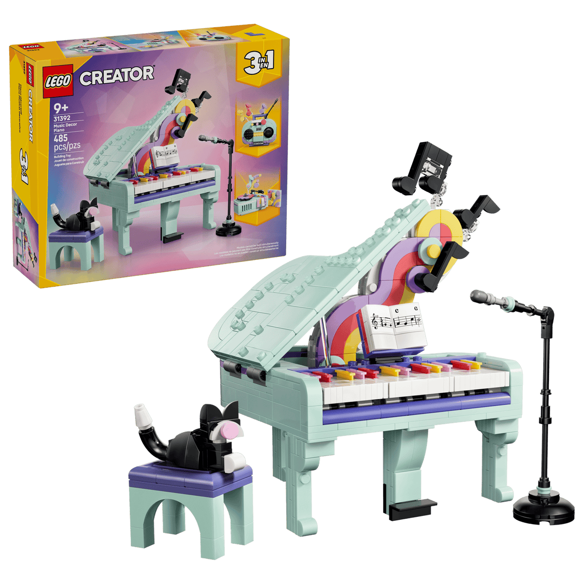 LEGO 3 in 1 Music Decor Piano With Cat