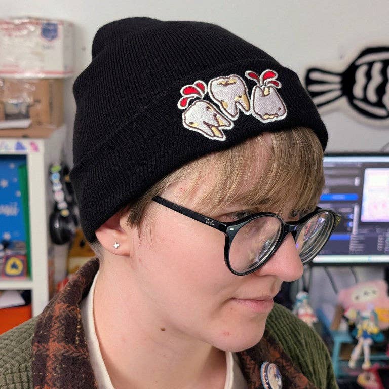 Bloody Teeth Black Beanie