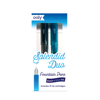 Splendid Duo: Fountain Pens - Black & Blue Ink (Set of 2 Pen