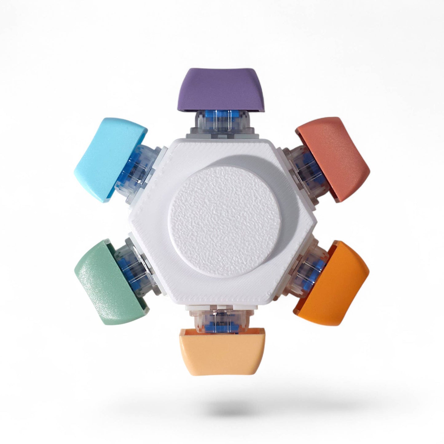 Keyboard Fidget Spinner - 6 Keys: Rainbow / Clicky