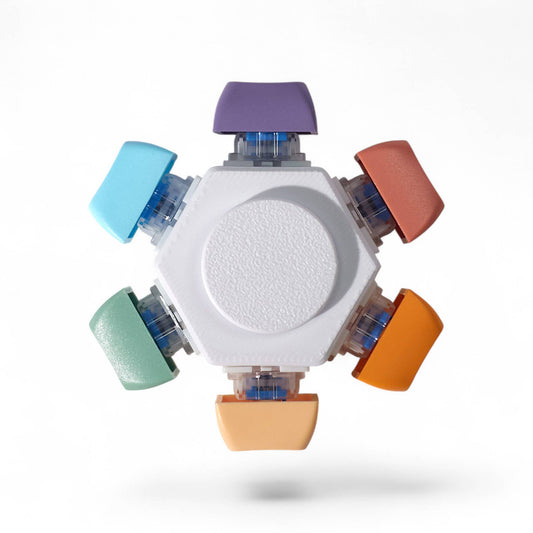 Keyboard Fidget Spinner - 6 Keys: Rainbow / Silent