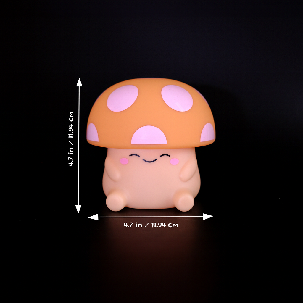 Mushi Ambient Mushroom Night Light - Squishy Silicone USB-C: Blue