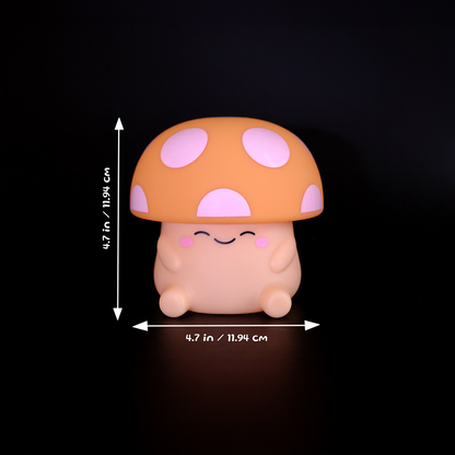 Mushi Ambient Mushroom Night Light - Squishy Silicone USB-C: Blue