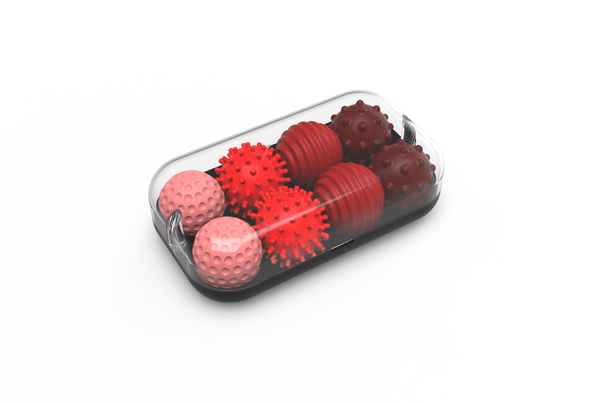 Silicone Magnetic Fidget Balls: Sapphire / 4 Pack