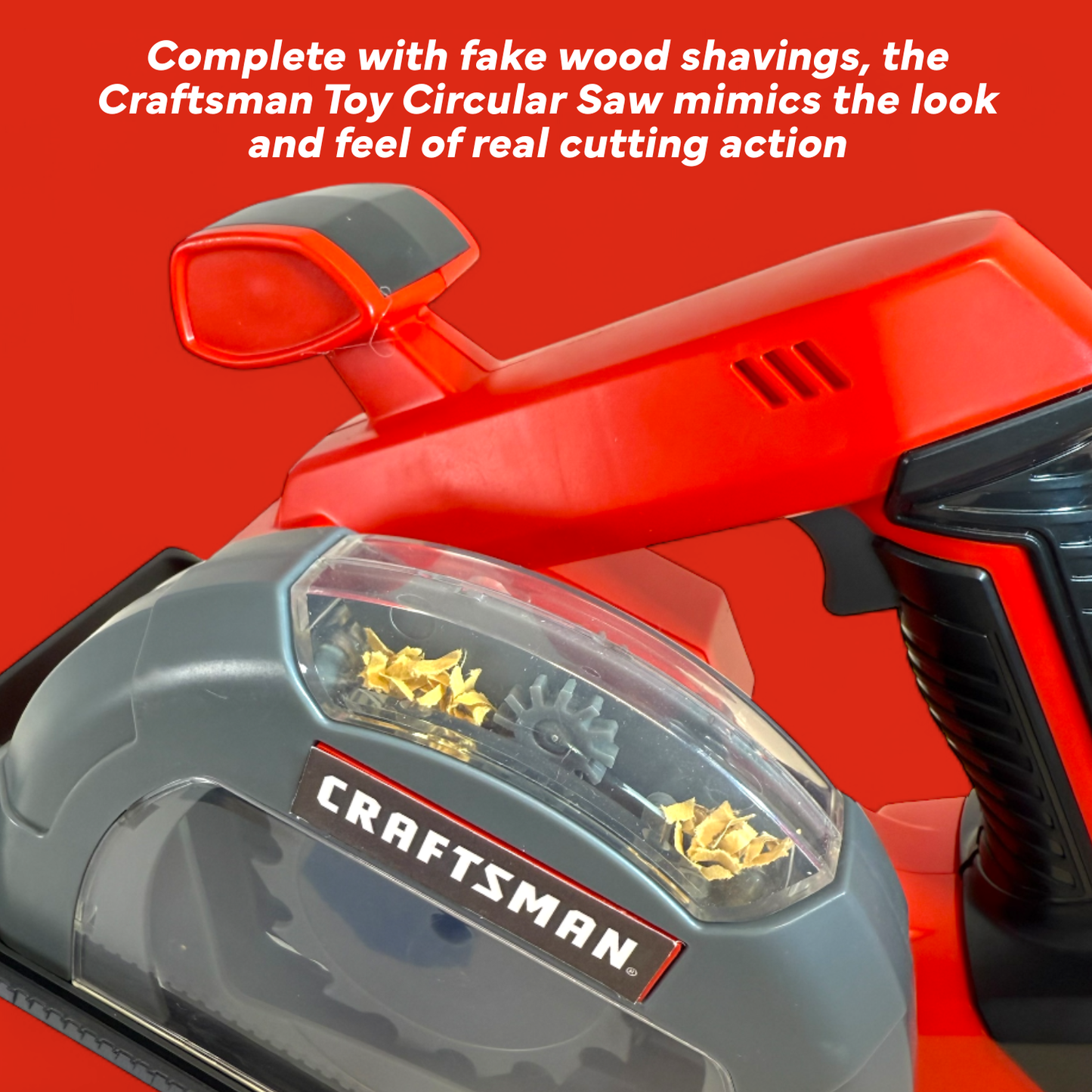 Red Toolbox- Craftsman Display- toy drill + toy circular saw